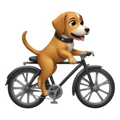 Dog on a bike sticker