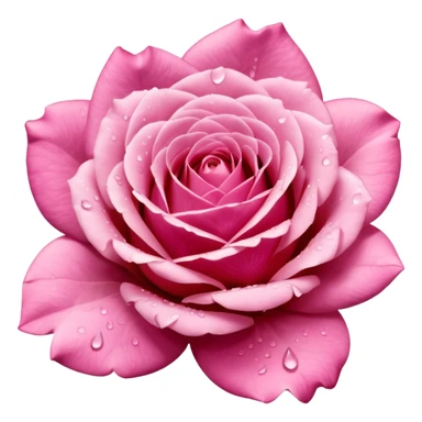 “A Polaroid-style photo of a pink rose  sticker