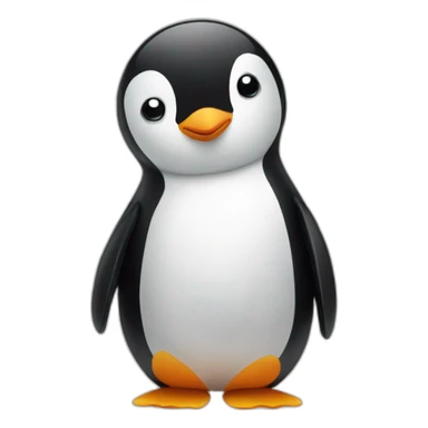 A penguin thinking hard sticker