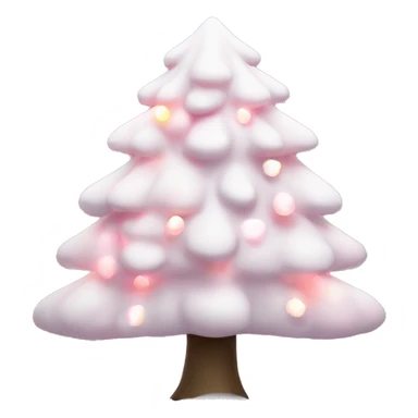 White New year tree with pink lights sticker