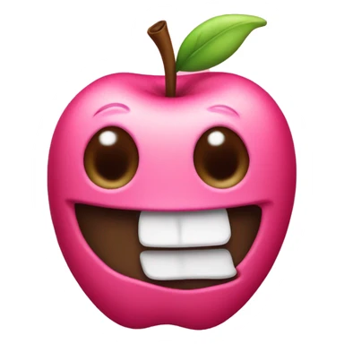 literally apple’s poop emoji but pink sticker