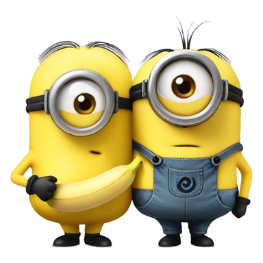 minion with banana sticker