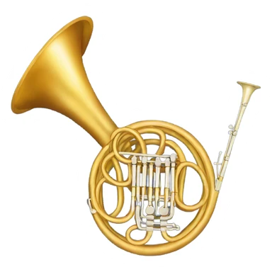 French horn sticker