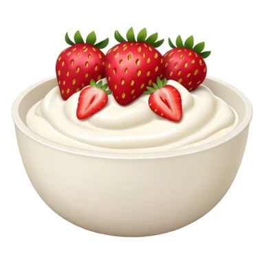 yoghurt bowl with strawberries  sticker