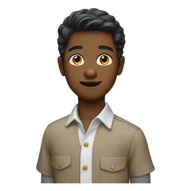 boy in collared shirt sticker