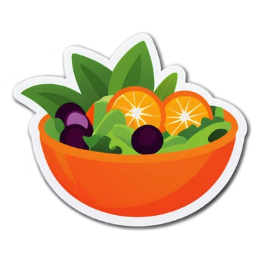 Orange salad sticker
