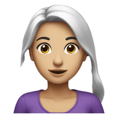 Faccina innamorata con cuori viola  sticker