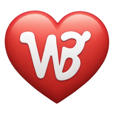 Heart with the leter M+B sticker