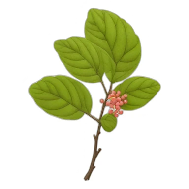 minimalist branch of viburnum  sticker