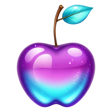 glitter purple and cian cherry sticker