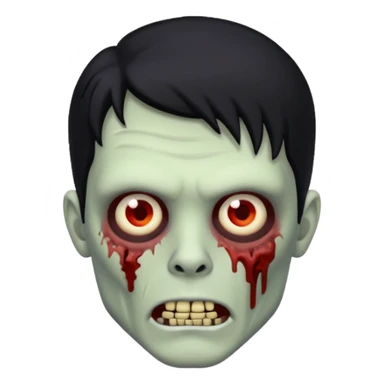 Zombie masculino com cabelo preto  sticker