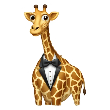 Giraff wearing a tuxedo  sticker
