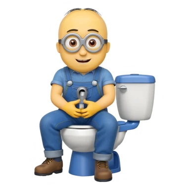 Bob the minion on the toilet sticker