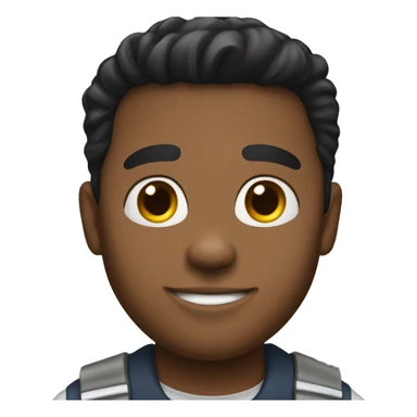 Power lineman black hair brown skin  sticker