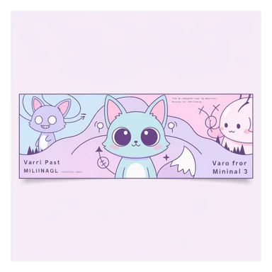 pastel horror banner, cute, expressive, minimal, variation 3 sticker