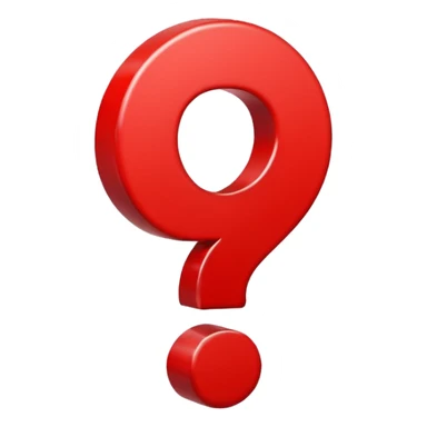 Question mark in red color  sticker