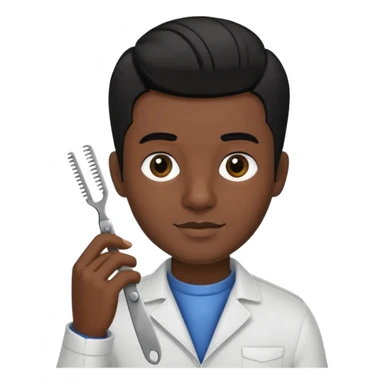 barber shop, scissors & comb. sticker