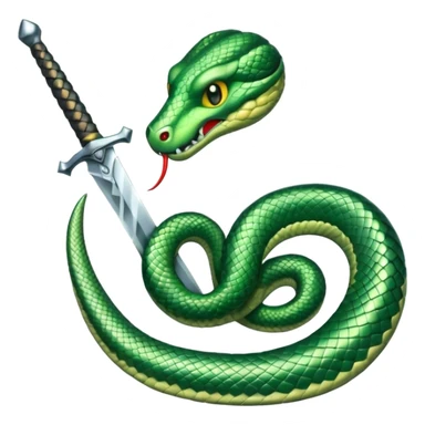 sword killing snake sticker