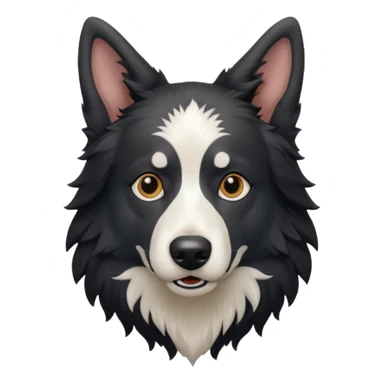 A black and white border collie werewolf. sticker