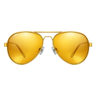 golden-yellow aviator Glasses sticker