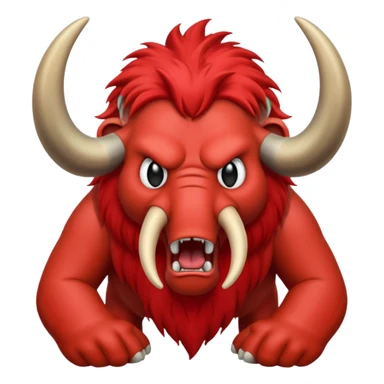 Create a slack emoji of a mastodon who needs to calm down sticker