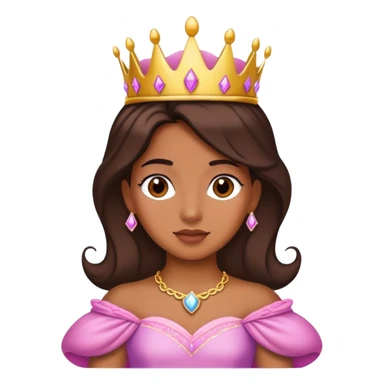 Latino dressed a princess sticker