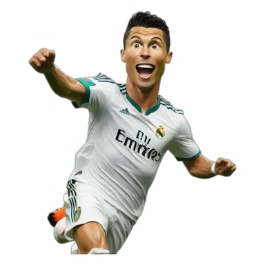 Cristiano ronaldo celebrating a goal sticker