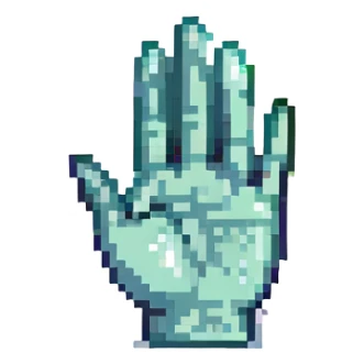 palm up hand sticker