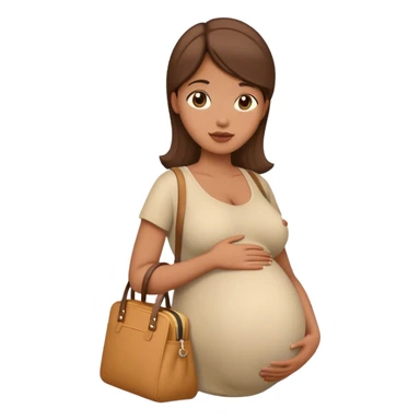Pregnant woman with a bag sticker