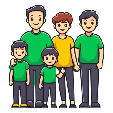 family having a picnic outdoors sticker