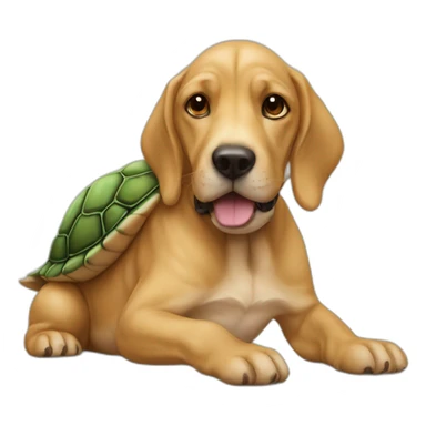 Chat sur un chien qui est sur une tortue  sticker