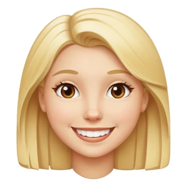 blonde girl smiling sticker