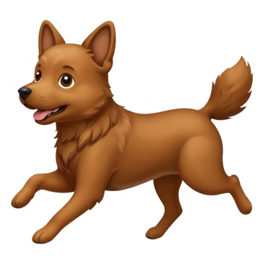 a dog running sticker