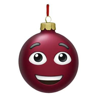 Wine red Christmas ornament  sticker