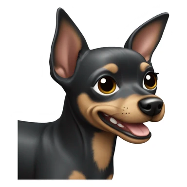 Gray-black toy terrier sticker