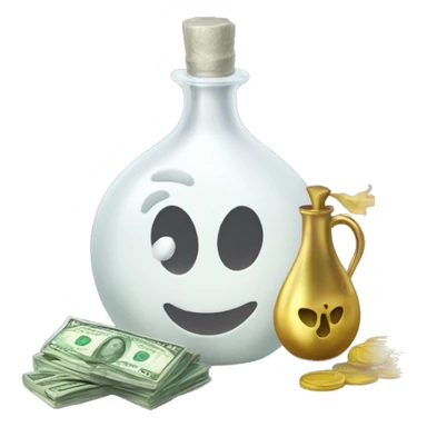 White Magical whit potion and a bag of money sticker