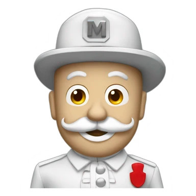 Mr monopoly the fireman sticker