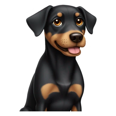 black dog tan markings sticker