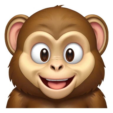 cartoon monkey laughing sticker