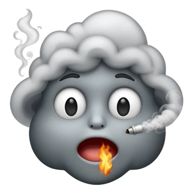 smoke coming from the mouth sticker