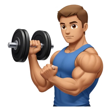 man seated dumbbell wrist curl sticker