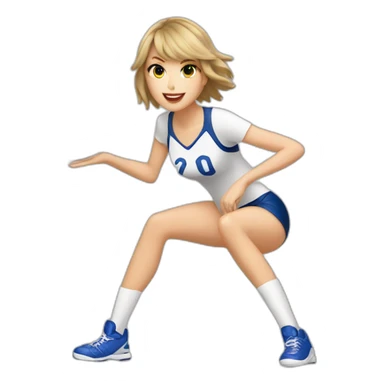 taylor swift with voleyball ball sticker
