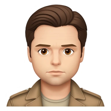 face of Sebastian Stan, neutral expression sticker
