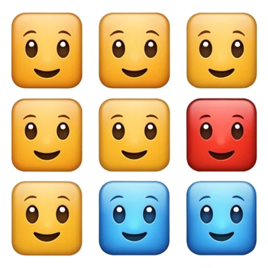 5 bileşik kare sticker