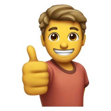 happy emoji thumbs up sticker