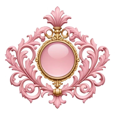 rococo verified mark pastel pink sticker