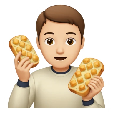 Beating someone with garlic bread sticker