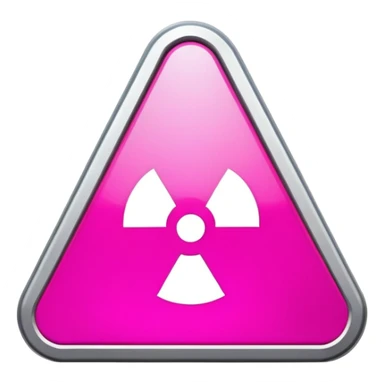 Pink danger sign  sticker