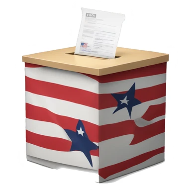 election ballot box with englang flag sticker