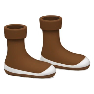 Brown socks in ugh slippers  sticker